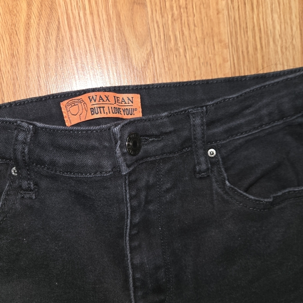 WAX JEANS Womens/junior 13x31 Wax Slim Black Jeans - Picture 4 of 6